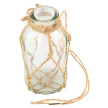 Load image into Gallery viewer, Hanging Glass Bottle on a white background top down angle - Down to Earth 
