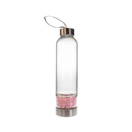 Rose Quartz Crystal Chip Water Bottle - Down To Earth