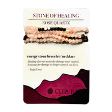 Load image into Gallery viewer, Rose Quartz the Stone of Healing Bracelet/Necklace - Down To Earth
