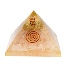 Load image into Gallery viewer, Rose Quartz Orgone Crystal Chip Pyramid - Down To Earth
