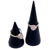 Rose Quartz Wire Wrapped Rings - Down To Earth