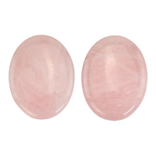 Load image into Gallery viewer, Rose Quartz Calming Stone displayed on a white background showcasing backside of calming stone - Down to Earth 
