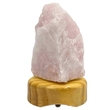 Load image into Gallery viewer, Rough Rose Quartz Lamp Side Angle - Down To Earth
