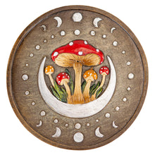 Load image into Gallery viewer, Round Mushroom Incense Burner on a white background top angle studio photo - Down to Earth

