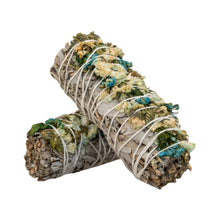 Load image into Gallery viewer, Sage With Blue Sinuata Smudge Stick - Down To Earth
