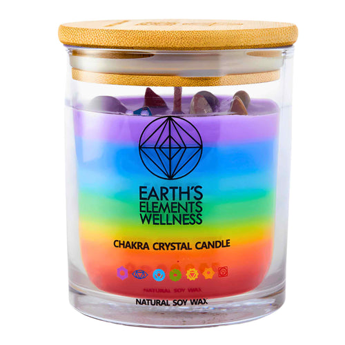 Scented Chakra Crystal Candle - Down To Earth