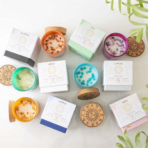 Crystal Candles for zodiacs - Down To Earth