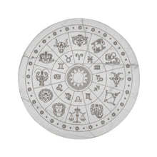 Load image into Gallery viewer, Selenite Zodiac Charging Plate in studio format photo - Down to Earth
