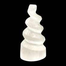 Load image into Gallery viewer, Selenite Corkscrew Tower 4&quot; - Down to Earth
