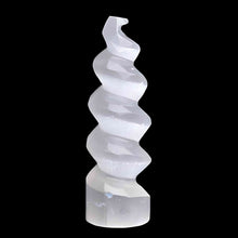 Load image into Gallery viewer, Selenite Corkscrew Tower 6&quot; - Down to Earth
