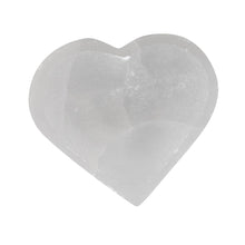 Load image into Gallery viewer, Selenite Heart Bowl on a white background - Down to Earth
