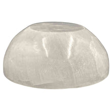 Load image into Gallery viewer, Selenite Round Bowl Bottom View - Down To Earth
