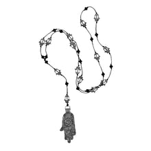 Load image into Gallery viewer, Silver Hamsa Bead Necklace - Down To Earth
