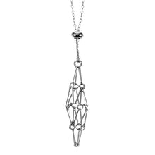 Load image into Gallery viewer, Silver Metal Adjustable Crystal Cage Necklaces- Down To Earth
