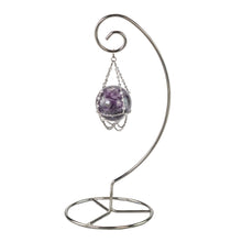 Load image into Gallery viewer, Sphere Holder silver with sphere displayed on a white background - Down To Earth
