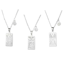 Load image into Gallery viewer, Silver Gemini, Libra &amp; Taurus Tarot and Astrology Necklaces - Down To Earth
