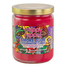 Load image into Gallery viewer, Smoke Odor Exterminator Candle Trippy Hippie displayed on a white background - Down to Earth
