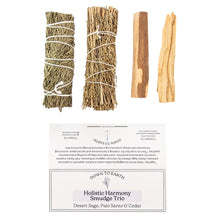Load image into Gallery viewer, Holistic Harmony: Desert Sage, Palo Santo &amp; Cedar on a white surface - Down to Earth
