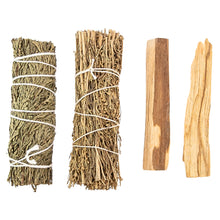 Load image into Gallery viewer, Holistic Harmony: Desert Sage, Palo Santo &amp; Cedar on a white surface - Down to Earth
