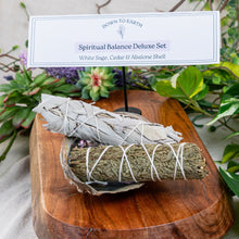 Load image into Gallery viewer, Spiritual Balance Deluxe Set on a wooden surface - Down to Earth
