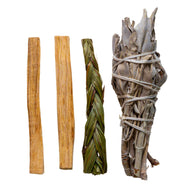 Smudging Trio: White Sage, Palo Santo & Sweetgrass - Down To Earth