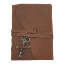 Load image into Gallery viewer, Soft Leather Journal with Key Front - Down To Earth
