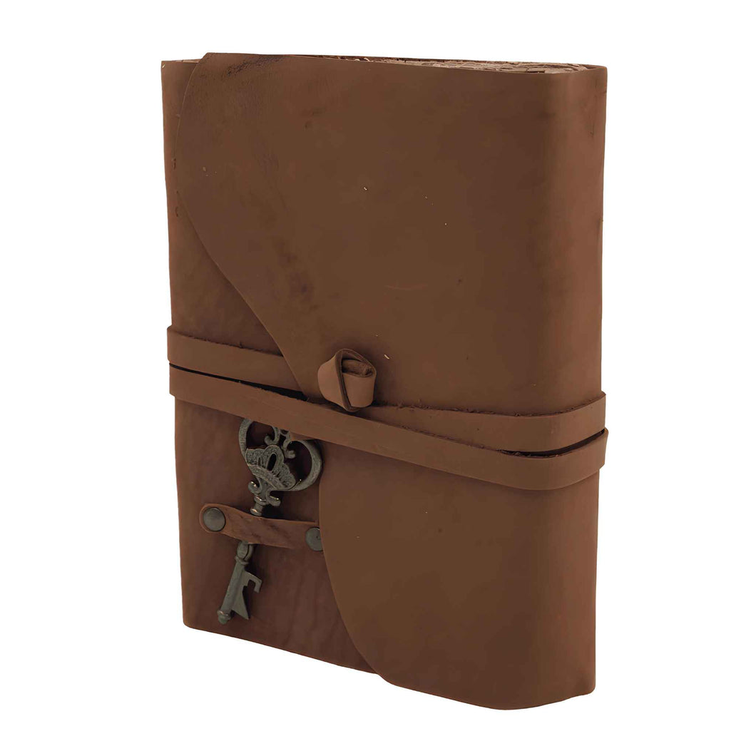 Soft Leather Journal with Key - Down To Earth