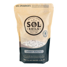 Load image into Gallery viewer, Sol Soils Chunky Perlite 2qt front side displayed on a white background - Down to Earth
