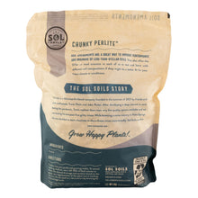 Load image into Gallery viewer, Sol Soils Chunky Perlite 4qt back side displayed on a white background - Down to Earth
