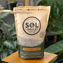 Load image into Gallery viewer, Sol Soils Cactus Gritty Mix with plants displayed on a styled background - Down to Earth
