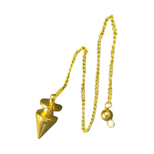 Solid Brass Metal Point Pendulum - Down To Earth