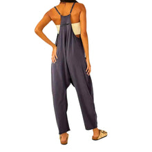 Load image into Gallery viewer, Spaghetti Long Pocket Jumpsuit Back View - Down To Earth
