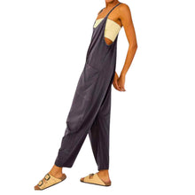 Load image into Gallery viewer, Spaghetti Long Pocket Jumpsuit Side View - Down To Earth
