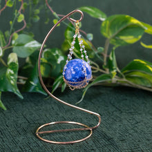 Load image into Gallery viewer, Sphere Holder Stand in Gold with 40mm sphere styled photo - Down to Earth
