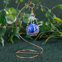 Load image into Gallery viewer, Sphere Holder Stand in Gold with 40mm sphere styled photo - Down to Earth
