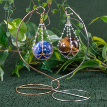 Load image into Gallery viewer, Sphere Holder Stand in gold and silver group photo - Down to Earth
