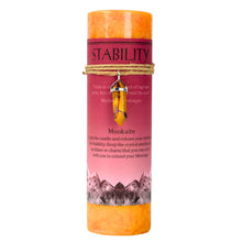 Load image into Gallery viewer, Stability Mookaite Crystal Energy Pillar Candle - Down To Earth
