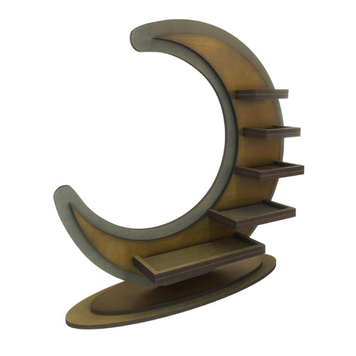 Wood Standing Crescent Moon Shelf - Down To Earth