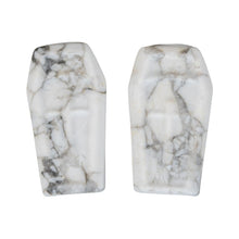 Load image into Gallery viewer, Crystal Coffin White Howlite studio photo - Down To Earth
