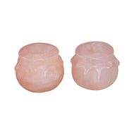 Rose Quartz Crystal Honey Pot Statue - Down to Earth