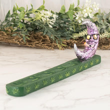 Load image into Gallery viewer, Stoner Moon Incense Burner front facing on a style background - Down To Earth

