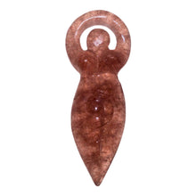 Load image into Gallery viewer, Strawberry Quartz Crystal Goddess Statue - Down To Earth
