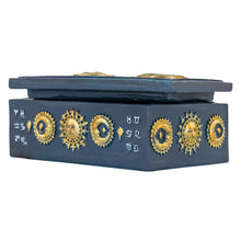 Load image into Gallery viewer, Sun &amp; Moon Tarot Card Box on a white background slight side angle - Down to Earth
