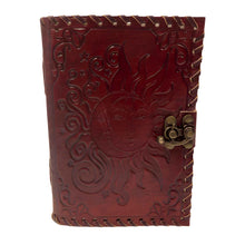 Load image into Gallery viewer, Sun and Moon Leather Journal Front - Down To Earth
