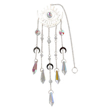 Load image into Gallery viewer, Sun &amp; Moon Suncatcher Silver on a white background - Down to Earth
