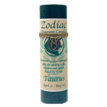 Load image into Gallery viewer, Taurus Zodiac Pillar Candle - Down To Earth
