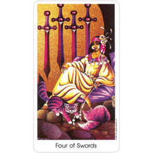 Load image into Gallery viewer, The Cat People Tarot Deck Four of Swords Card - Down To Earth
