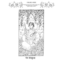 Load image into Gallery viewer, The Cosmic Slumber Tarot Coloring Book The Magus Coloring Page - Down To Earth

