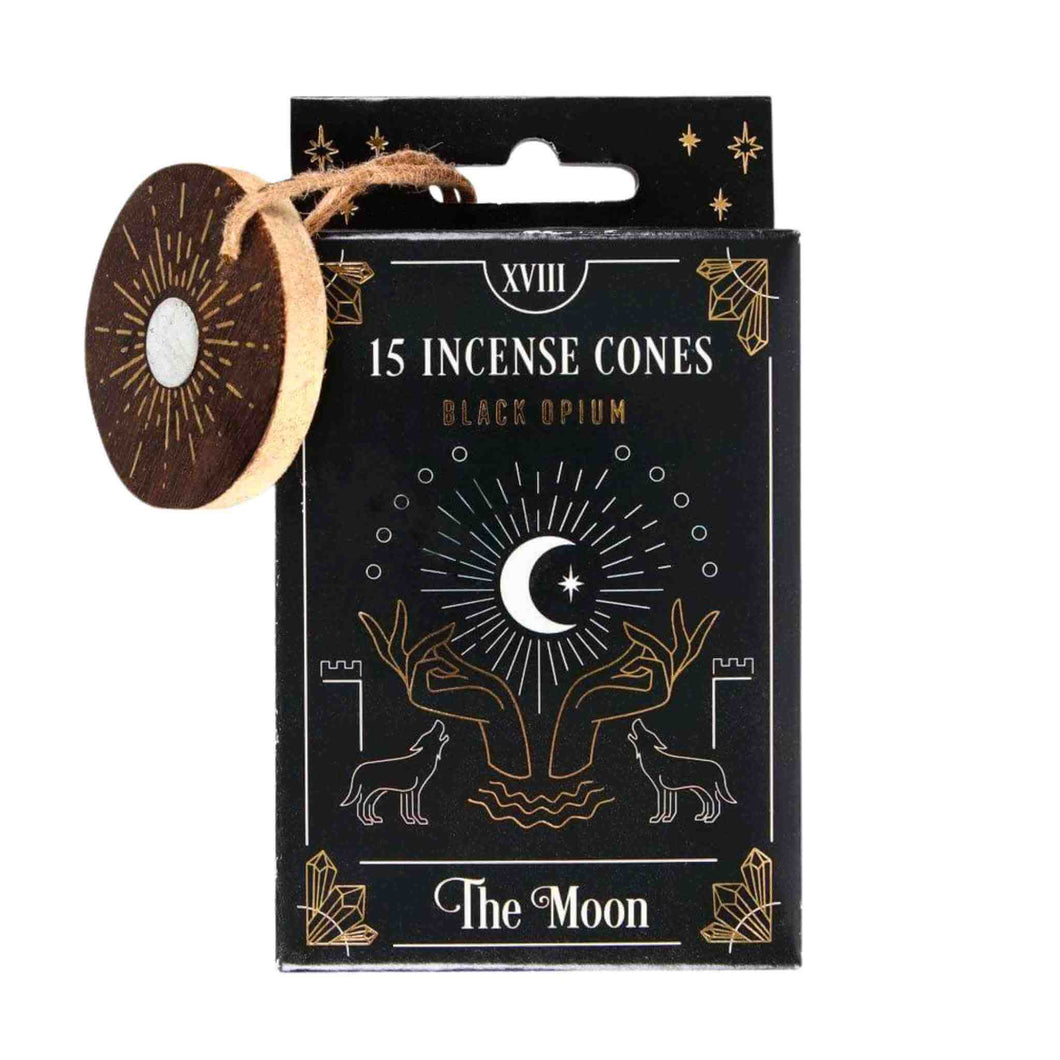 The Moon Black Opium Incense Cones - Down To Earth