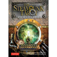 Load image into Gallery viewer, The Steam Punk Tarot Deck Frontside of the box on a white background - Down To Earth
